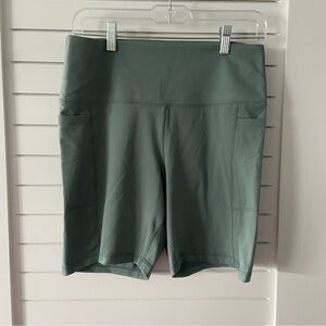 Jockey Athletic Shorts Sage Green Size Large with Pockets